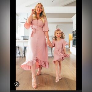 Ivy City Co Pink Amara Flutter Dress